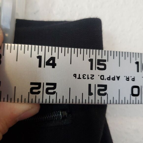 Talbots Petites Womens Sz L Pull On Elastic Waistband Ankle Pants Black Pocket - Picture 9 of 15